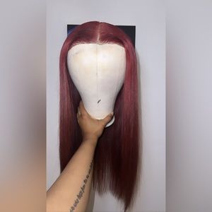 5x5 Raw hair red custom color wig